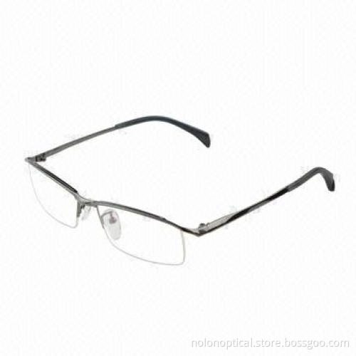 Silver metal semi-rimless frame for men, OEM/ODM orders welcomed